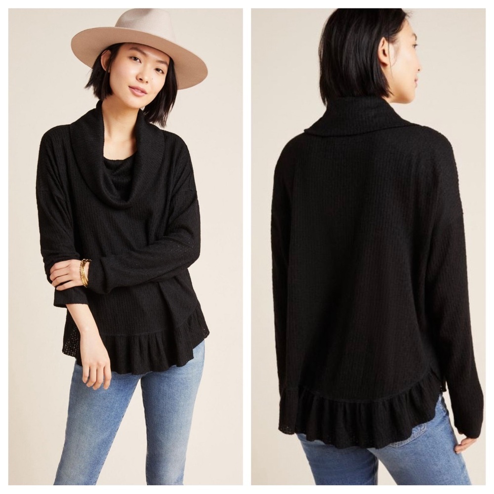 NWOT Maeve Addie Ruffled Hacci Pullover - Picture 2 of 8